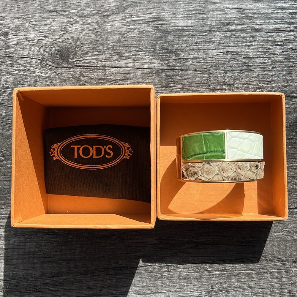 Authentic Tod’s Multicolor Patchwork Exotic Leath… - image 3